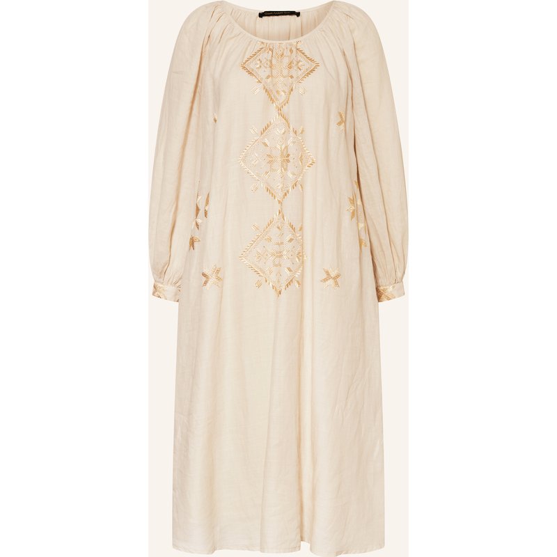 Greek Archaic Kori Strandkleid Lefkada Mit Glitzergarn beige