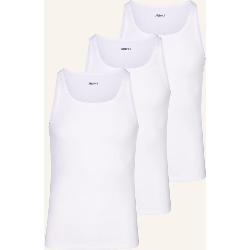 Skims 3er-Pack Unterhemden Skims Cotton weiss