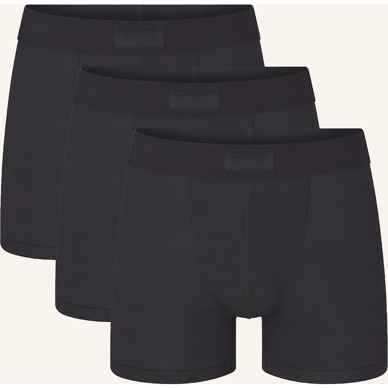 Skims 3er-Pack Boxershorts Skims Cotton schwarz