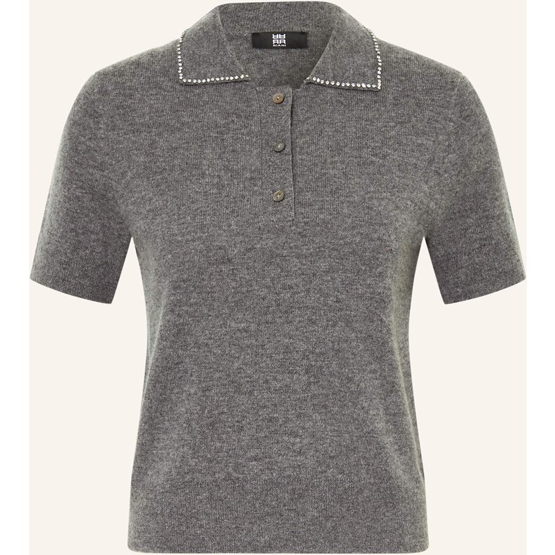 Riani Strickshirt Mit Cashmere Und Schmucksteinen grau