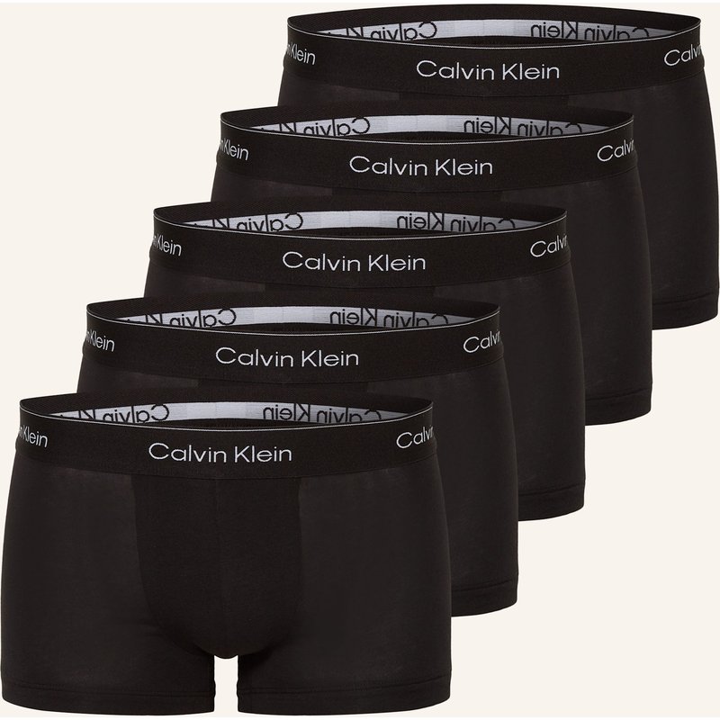 Calvin Klein 5er-Pack Boxershorts Icon Cotton Stretch Low Rise schwarz