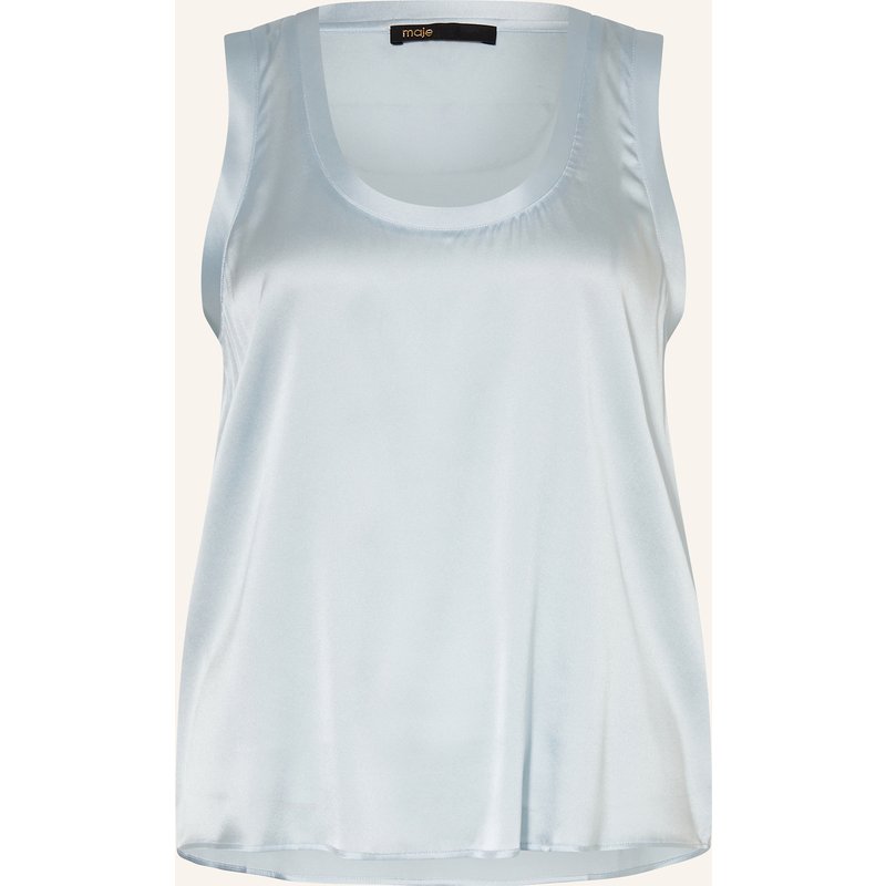Maje Seidentop blau