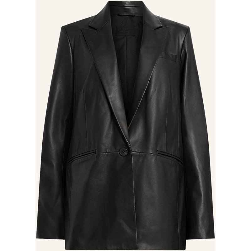 Allsaints Lederblazer Deri schwarz