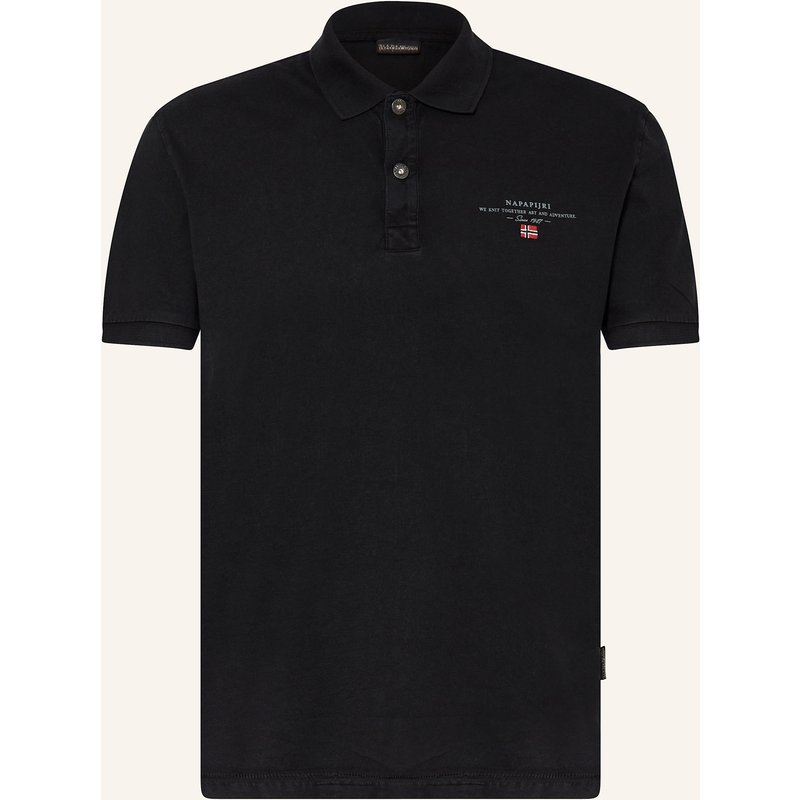 Napapijri Jersey-Poloshirt Elbas Regula Fit schwarz