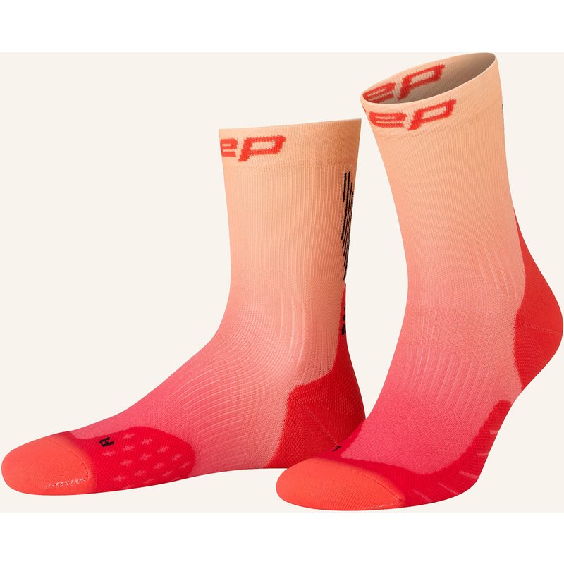 Cep Laufsocken Core Run Edt. Gradient Mid Cut orange