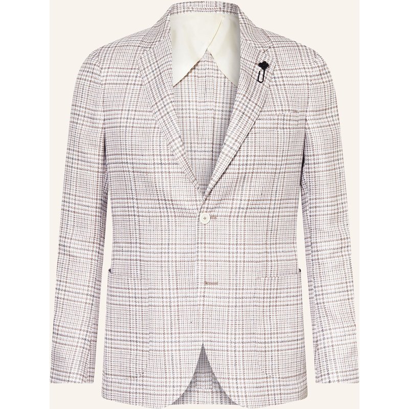 Lardini Sakko Regular Fit Mit Leinen beige
