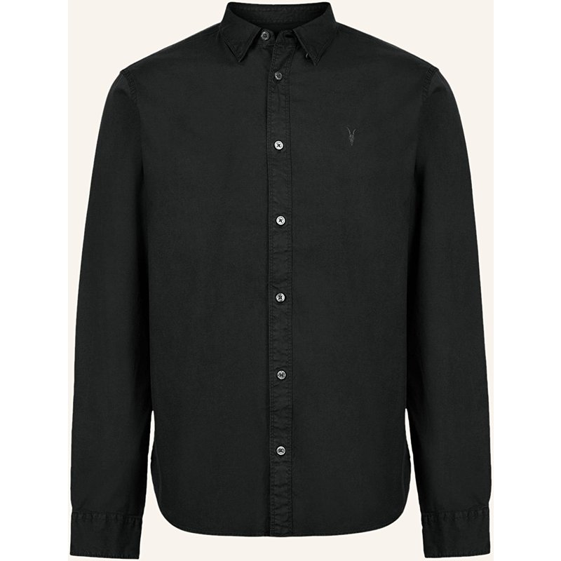 Allsaints Hemd Hawthorne Slim Fit schwarz
