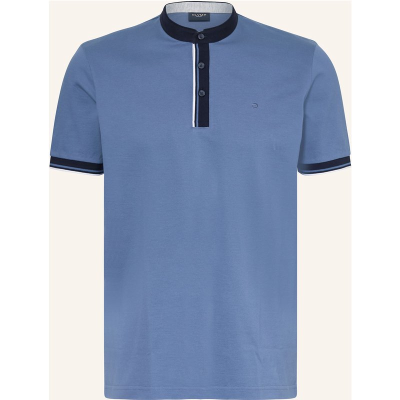 Olymp Piqué-Poloshirt blau