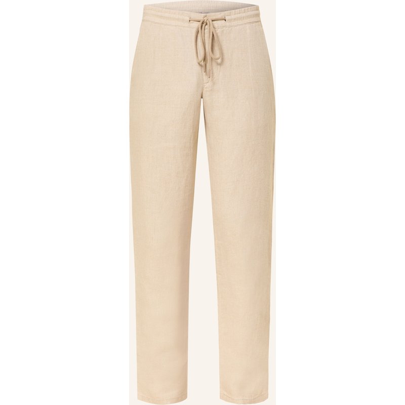 Alberto Leinenhose House Im Jogging-Stil Tapered Fit weiss