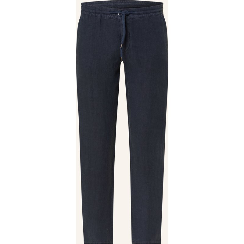 Alberto Leinenhose House Im Jogging-Stil Tapered Fit blau