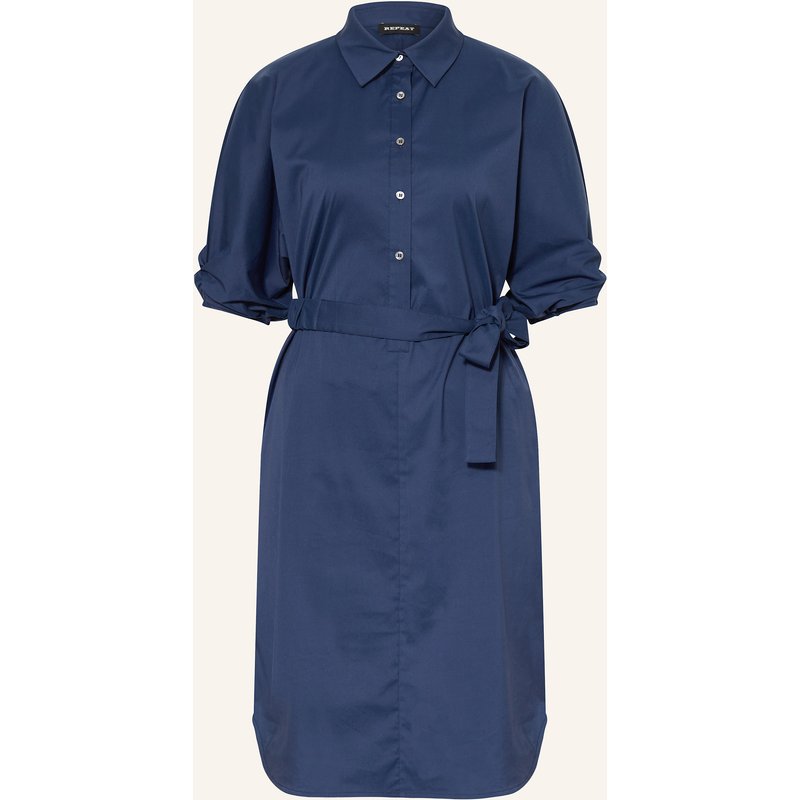 Repeat Hemdblusenkleid Mit 3/4-Arm blau