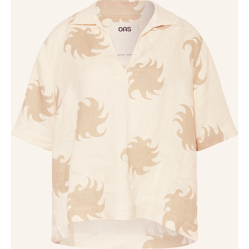 Oas Poloshirt Hazel Amber Jaffa Aus Leinen beige