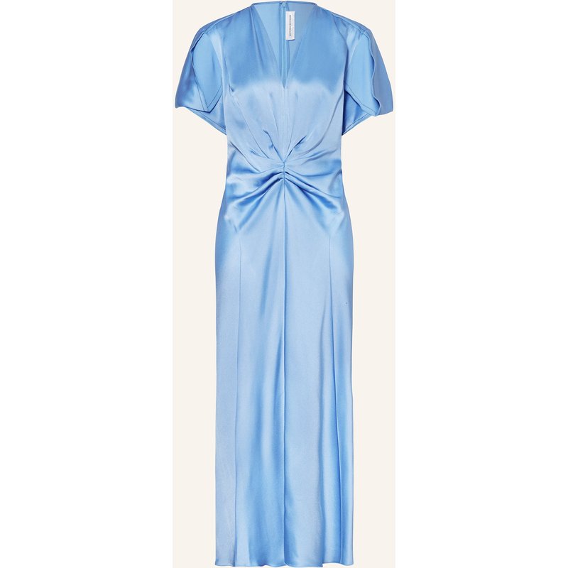 Victoria Beckham Satinkleid blau