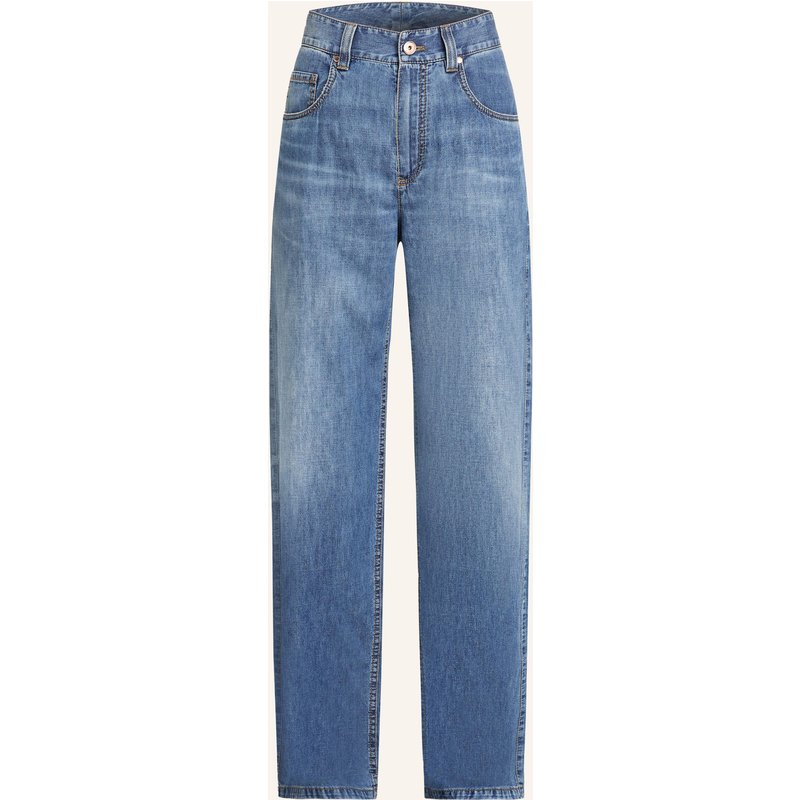 Brunello Cucinelli Wide Leg Jeans blau