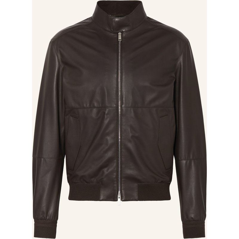 Zegna Lederblouson braun