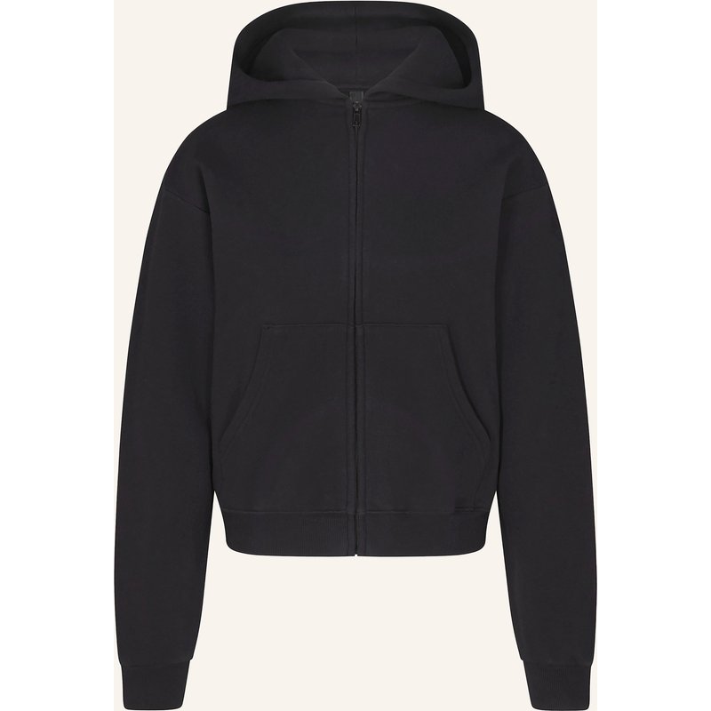 Skims Lounge-Sweatjacke Cotton-Fleece schwarz
