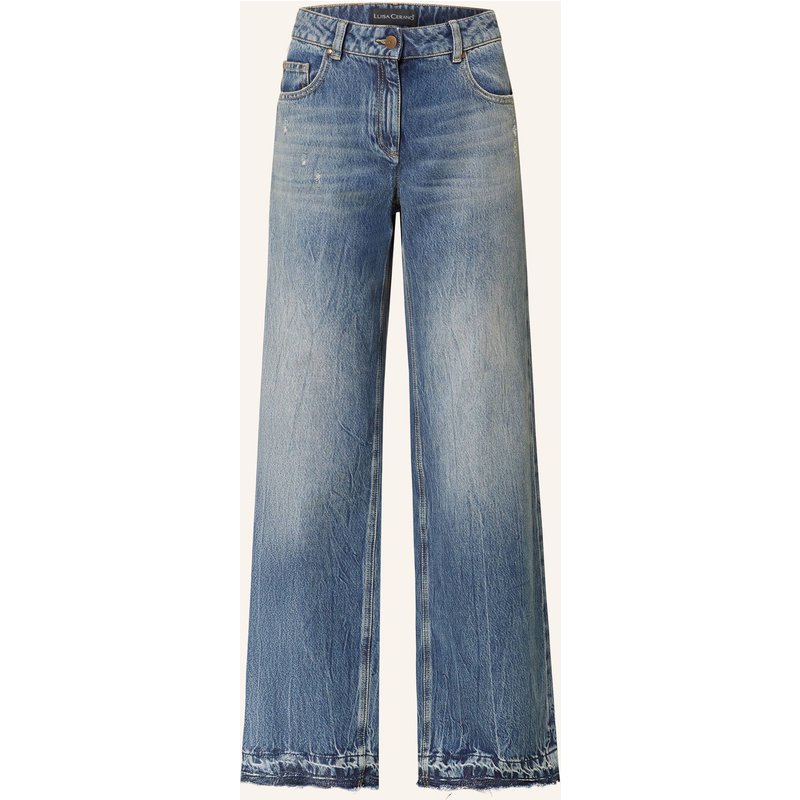 Luisa Cerano Wide Leg Jeans blau