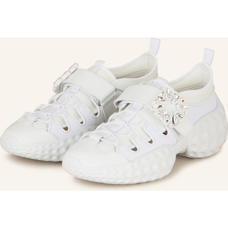 Roger Vivier Sneaker Viv' Run Mit Schmucksteinen weiss