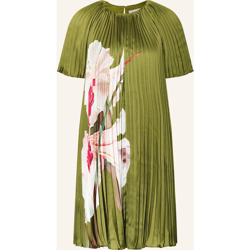 Ted Baker Plisseekleid Vinlaa Aus Satin gruen