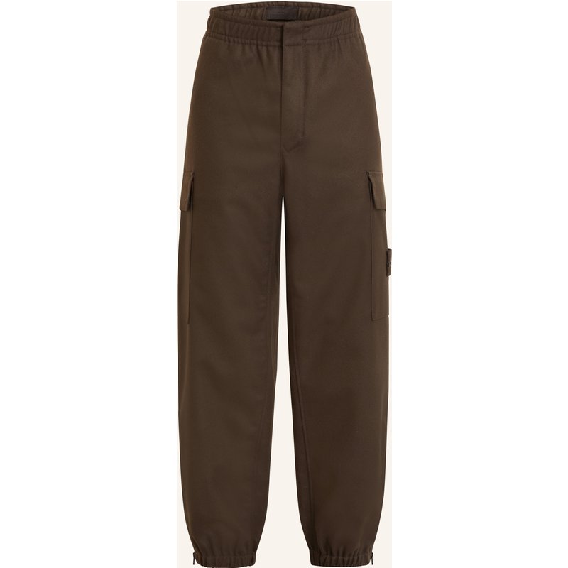 Stone Island Cargohose Ghost Aus Flanell braun