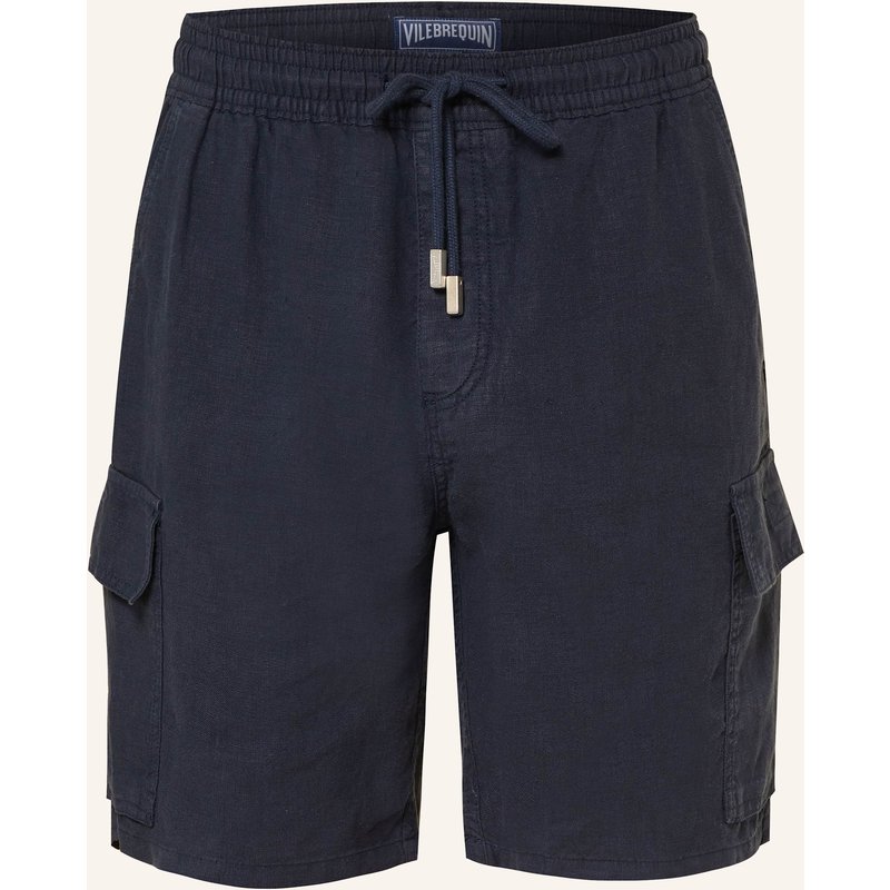 Vilebrequin Cargoshorts Thalassa Aus Leinen blau