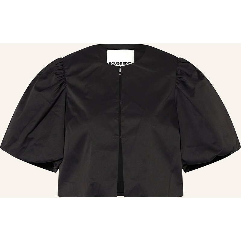Rouge Vila Satinbluse schwarz