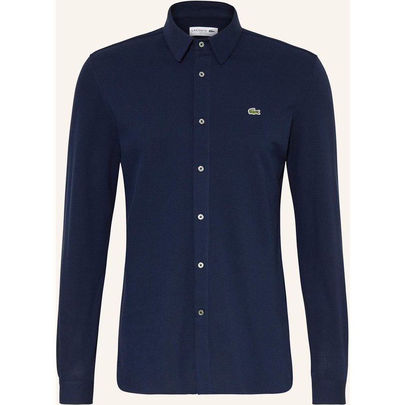Lacoste Piqué-Hemd Slim Fit blau