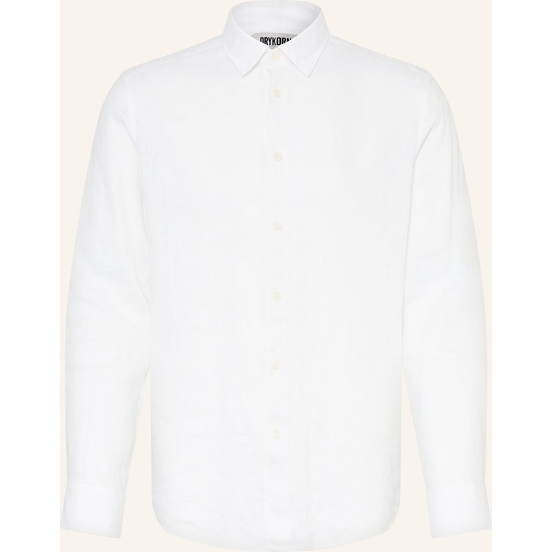Drykorn Hemd Ramis Regular Fit Aus Leinen weiss