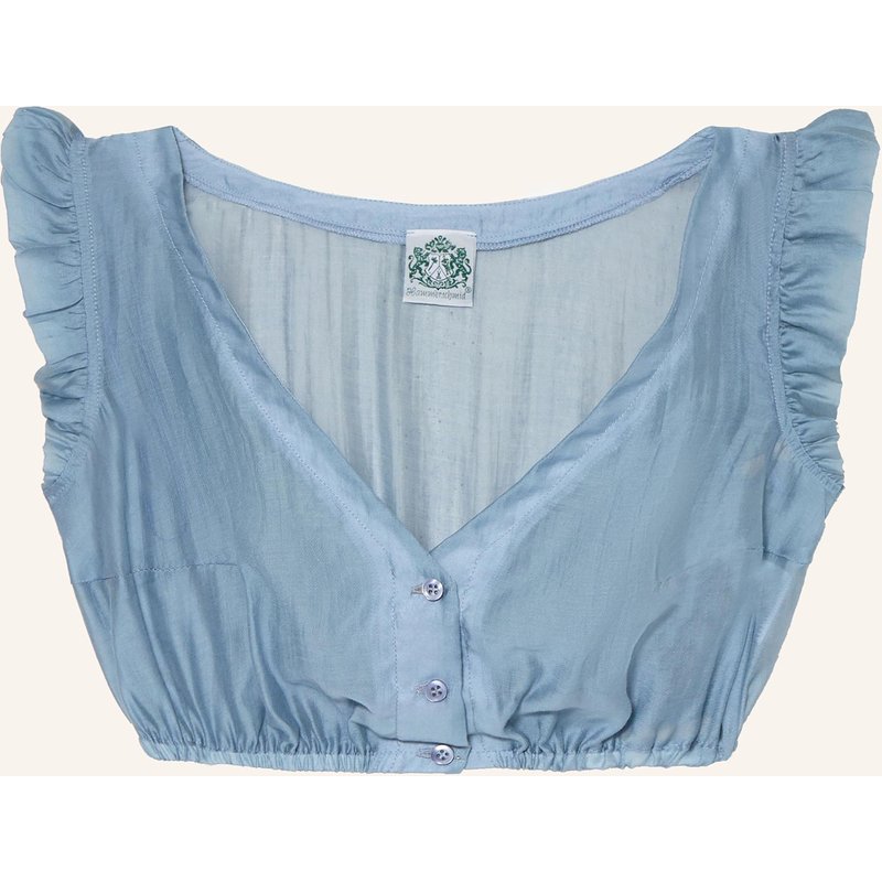 Hammerschmid Dirndlbluse Eveline Mit Rüschen blau