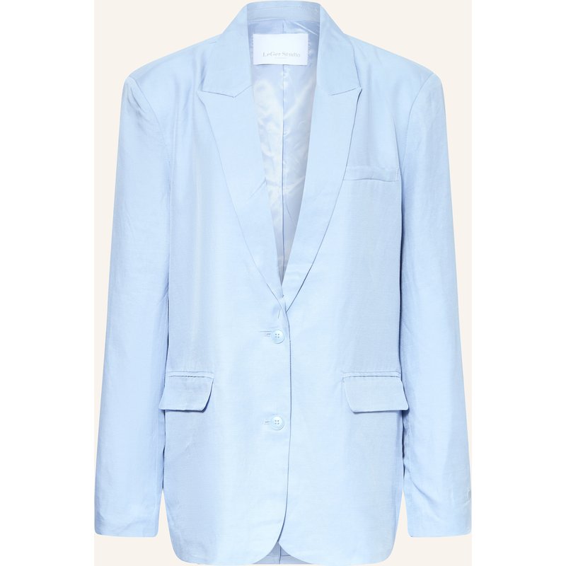Leger Studio Blazer Majella Mit Leinen blau