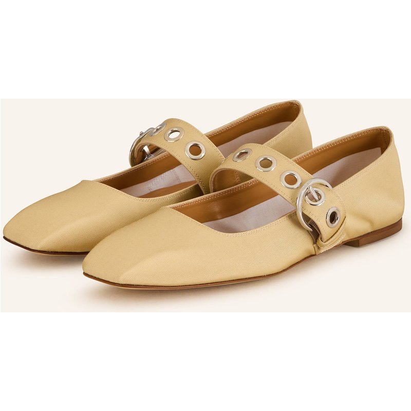 Aeyde Mary-Jane-Ballerinas Uma Eyelet beige