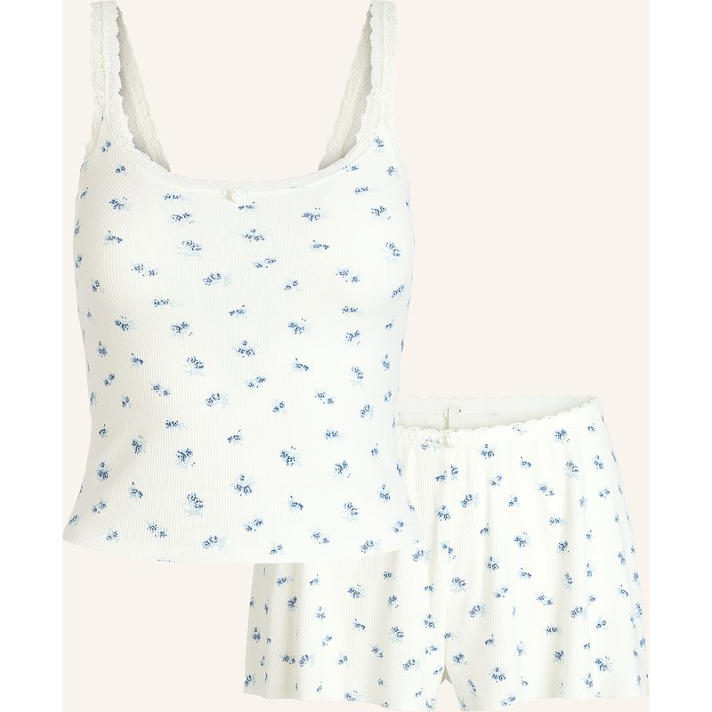Skims Lounge-Set Soft Lounge Lace blau