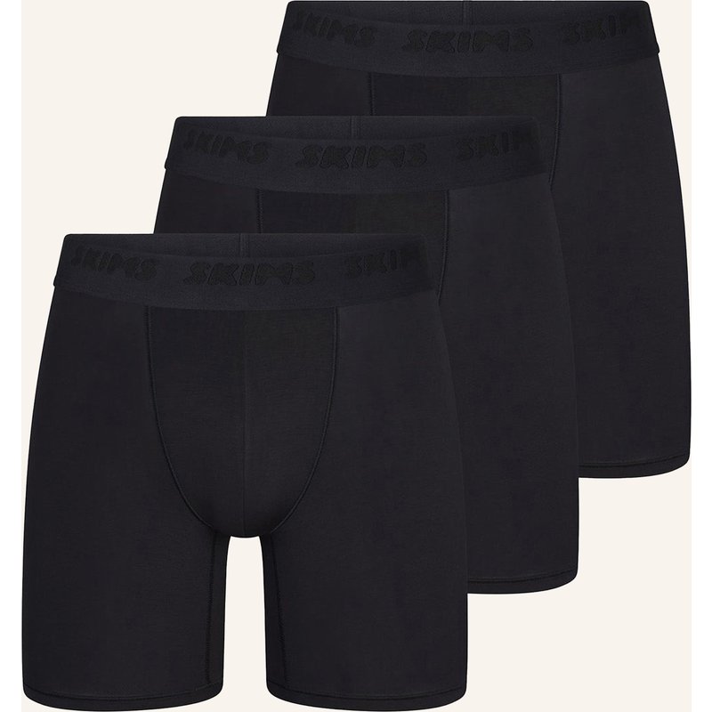 Skims 3er-Pack Boxershorts Skims Stretch schwarz