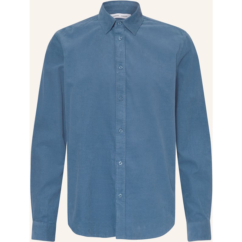 Samsøe Samsøe Cordhemd Saliam Comfort Fit blau