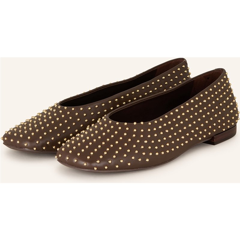 Carrano Ballerinas Mit Schmucksteinen braun