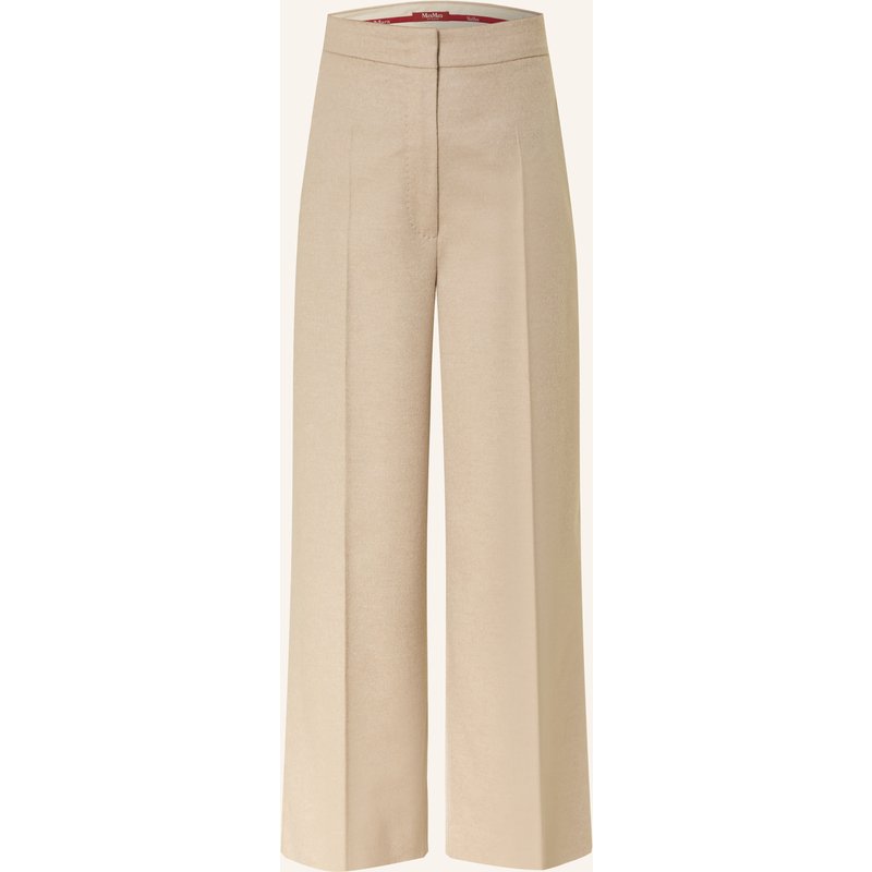 Max Mara Studio Marlenehose Marengo Aus Flanell beige