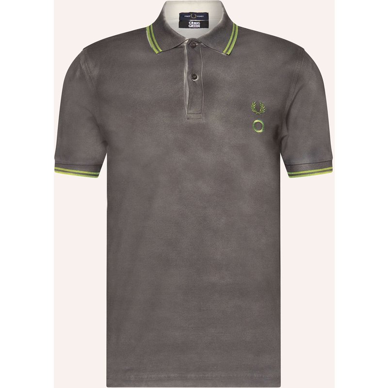 Fred Perry Piqué-Poloshirt Regular Fit grau