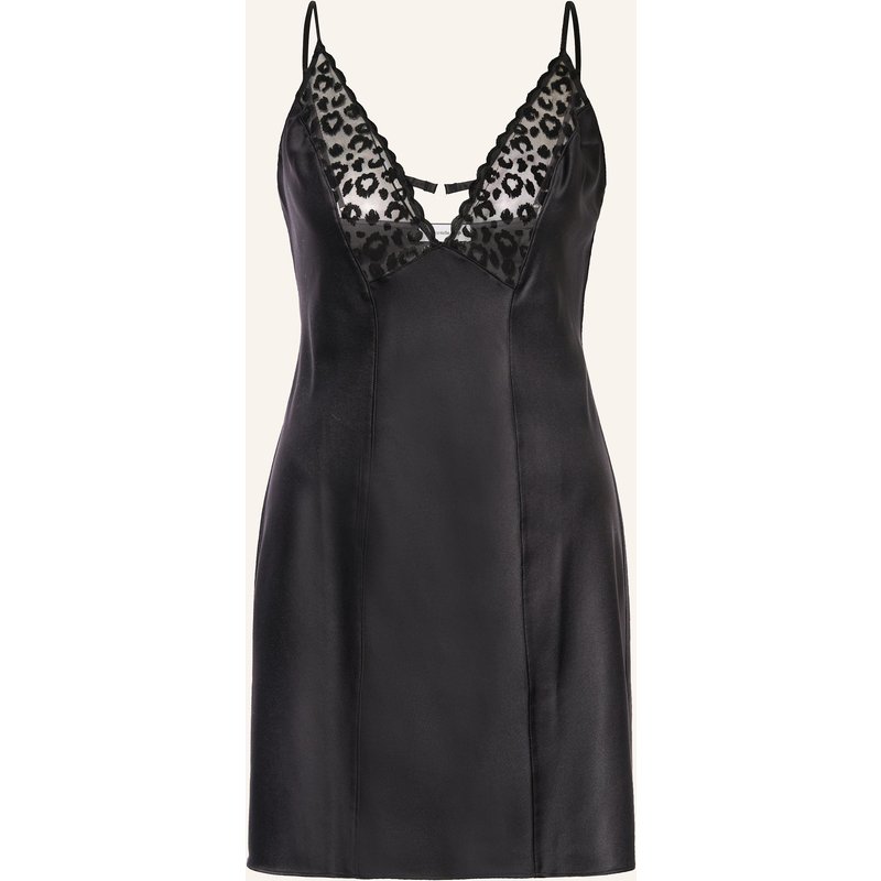 Chantelle Negligé Girls Aus Satin schwarz
