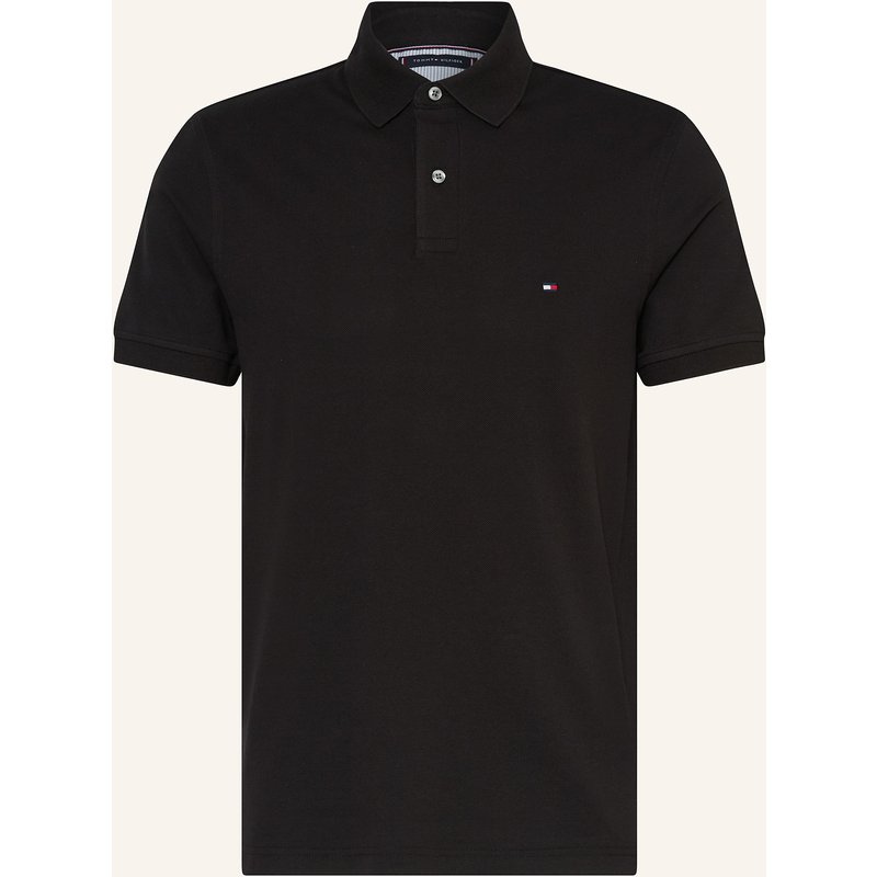 Tommy Hilfiger Piqué-Poloshirt Regular Fit schwarz