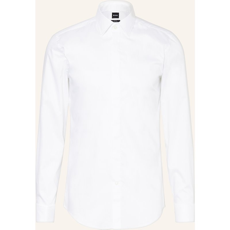 Boss Hemd Hank Slim Fit Mit Umschlagmanschette weiss
