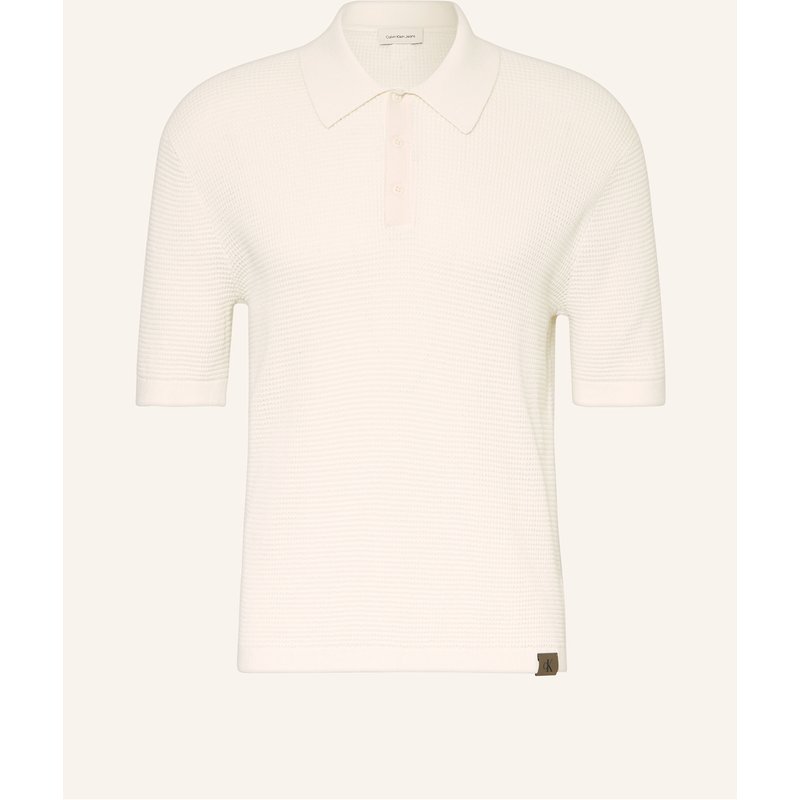 Calvin Klein Jeans Strick-Poloshirt beige