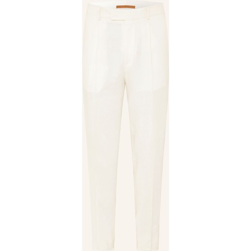 Zegna Anzughose Slim Fit Aus Leinen weiss
