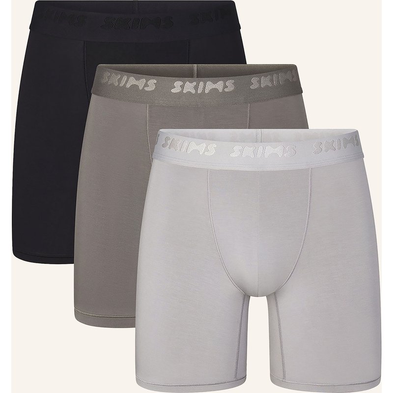 Skims 3er-Pack Boxershorts Skims Stretch grau