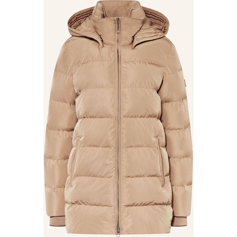 Wellensteyn Steppjacke Goldmine Medium Mit Abnehmbarer Kapuze beige
