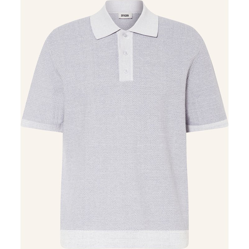 Drykorn Strick-Poloshirt Tamian Relaxed Fit blau