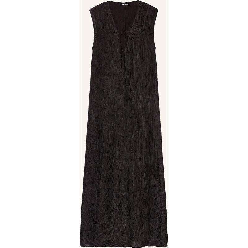 Anine Bing Kleid Constance Mit Plissees schwarz