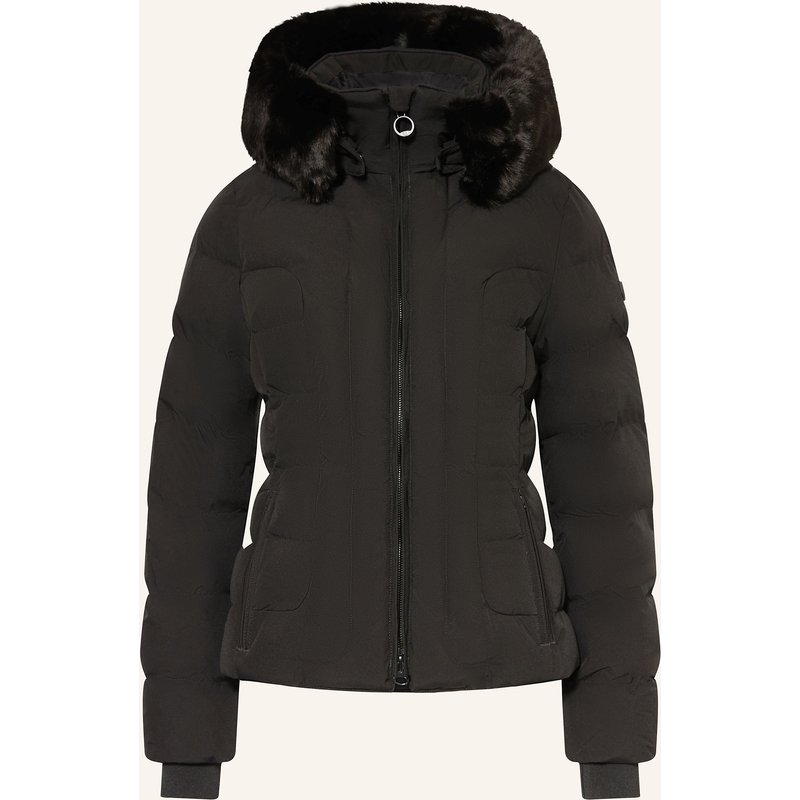 Wellensteyn Steppjacke Belvitesse Short Mit Abnehmbarem Kunstpelz schwarz