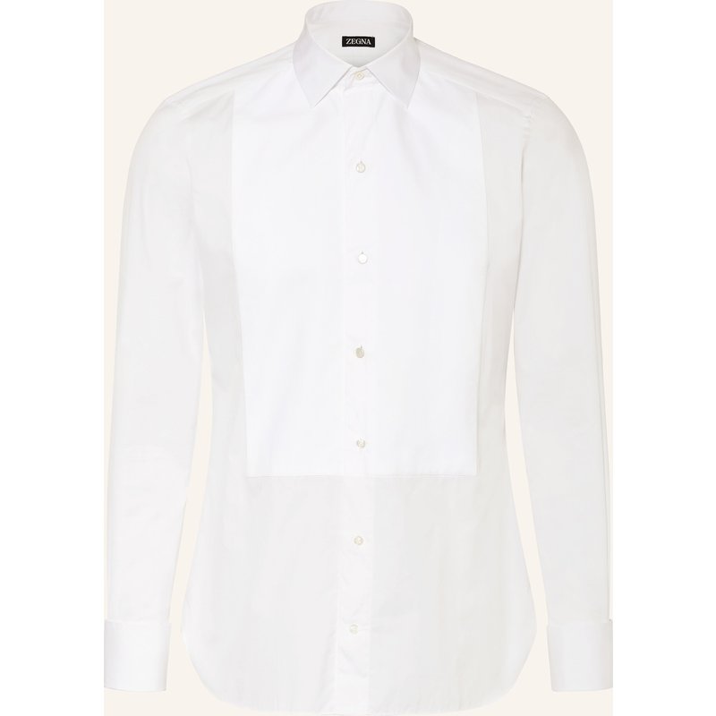 Zegna Smoking-Hemd Regular Fit Mit Umschlagmanschette weiss