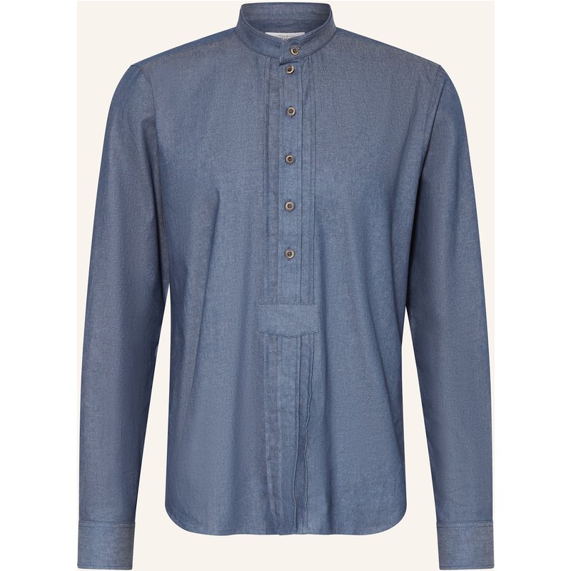 Grasegger Trachtenhemd Kopeke Extra Slim Fit Mit Stehkragen blau