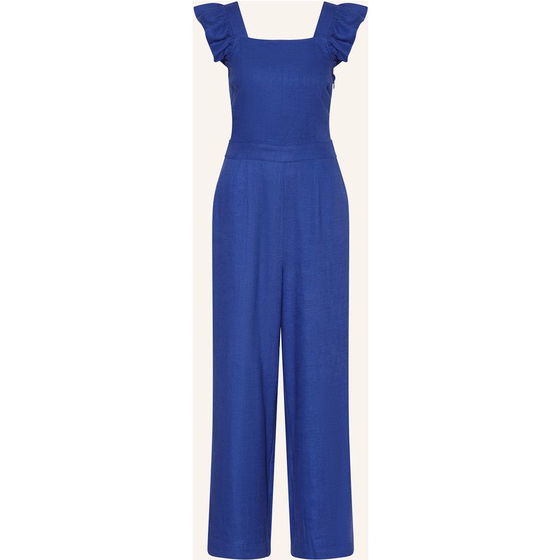 Y.A.S. Jumpsuit Yasisma Mit Leinen Und Cut-Out blau